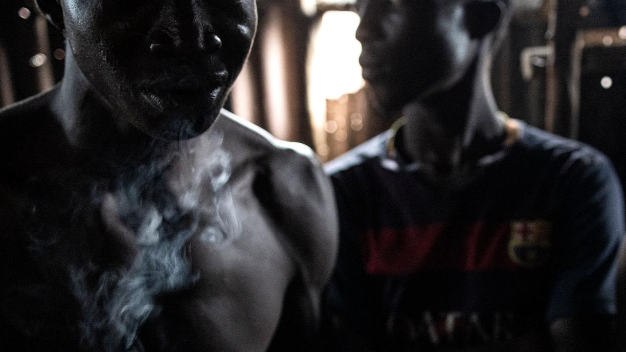 In recent years Kush, a mix of various chemicals and plants that mimic the natural properties found in cannabis, according to the National Drug Agency, is increasingly being used by youth in Sierra Leone. Picture: John Wessels / AFP