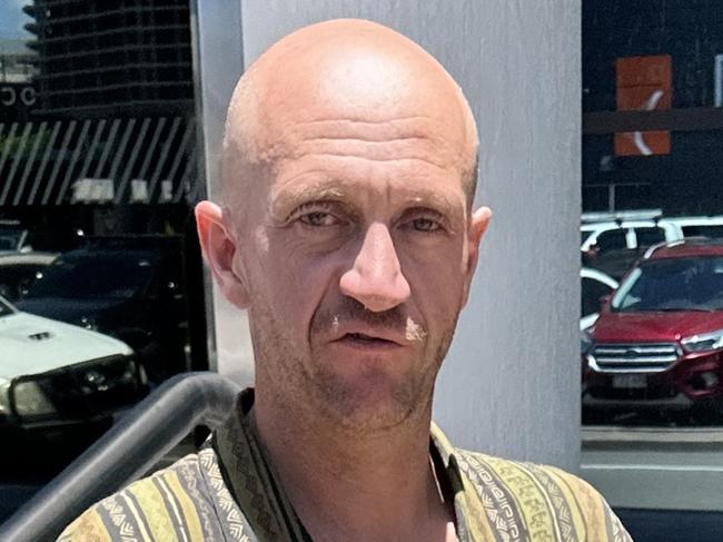 Dale Hipper being marched to the Maroochydore Watch-house after being jailed in Maroochydore Magistrates Court on January 31. Picture: Sam Turner