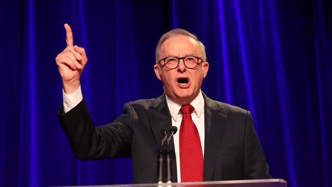 Anthony Albanese has secured bout 84 seats for a solid majority in the 150-seat parliament. Picture: Jason Edwards / NewsWire
