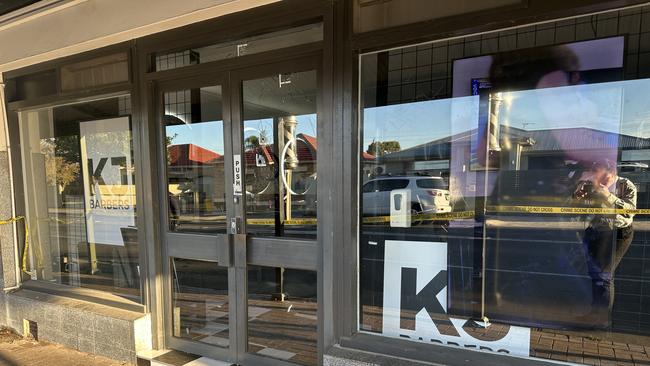 A barber shop in Adelaide’s western suburbs has been the target of a drive-by shooting. Picture: Sam Lowe