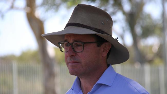 Federal Nationals party leader David Littleproud in Alice Springs May 1, 2025. Picture: Gera Kazakov