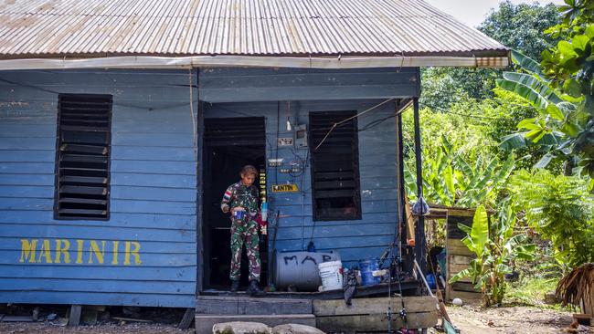 A cantina at a military post on Sekatung Island. Picture: Jiro Ose