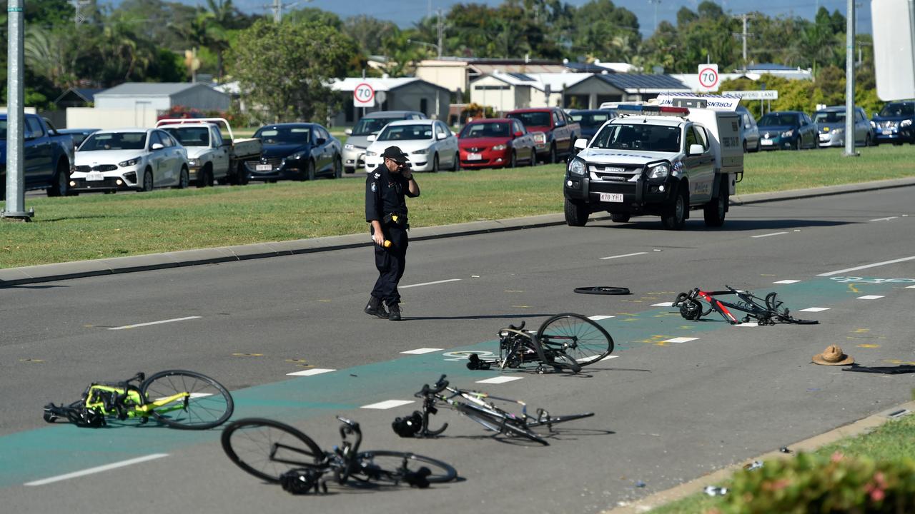 Townsville cyclist hit and run Medical professionals among five