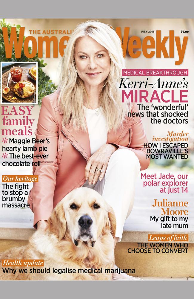 Kerri-Anne appears on the cover of the July Australian Women’s Weekly, out today.