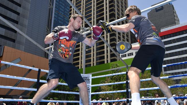 Jeff Horn puts the finishing touches on his fight preparation in Brisbane.