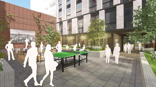 Artists impression of the courtyard. Picture: Meccone