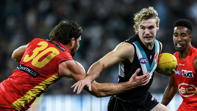 Jason Horne-Francis returns to the Port Adelaide side. Picture: Mark Brake/Getty Images