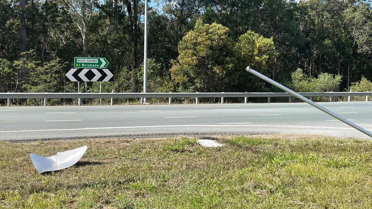 The crash happened about 1km south of the Gold Nugget service centre.