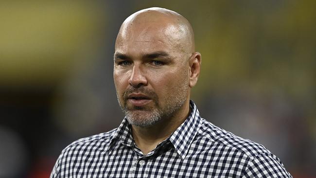 TOWNSVILLE, AUSTRALIA - APRIL 07: Cowboys coach Todd Payten looks on during the round five NRL match between North Queensland Cowboys and Gold Coast Titans at Qld Country Bank Stadium, on April 07, 2024, in Townsville, Australia. (Photo by Ian Hitchcock/Getty Images)