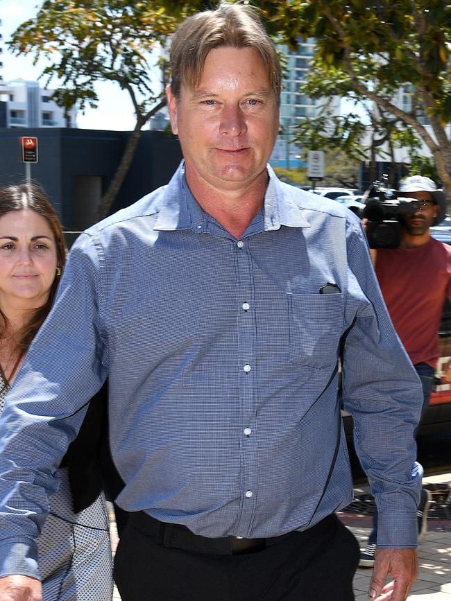 Dreamworld maintenance supervisor Stephen Murphy leaves the Magistrates Court at Southport after giving evidence in the Dreamworld inquest this morning. Photo: AAP