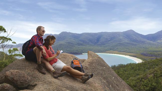 There’s so much to explore across the state, like hikes that take in views of Wineglass Bay.