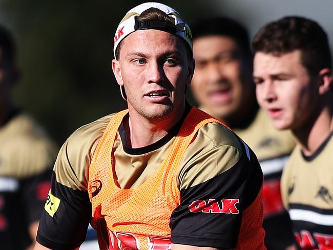 Matt Moylan during Penrith rugby league training at Panthers Rugby League Academy, Penrith.
