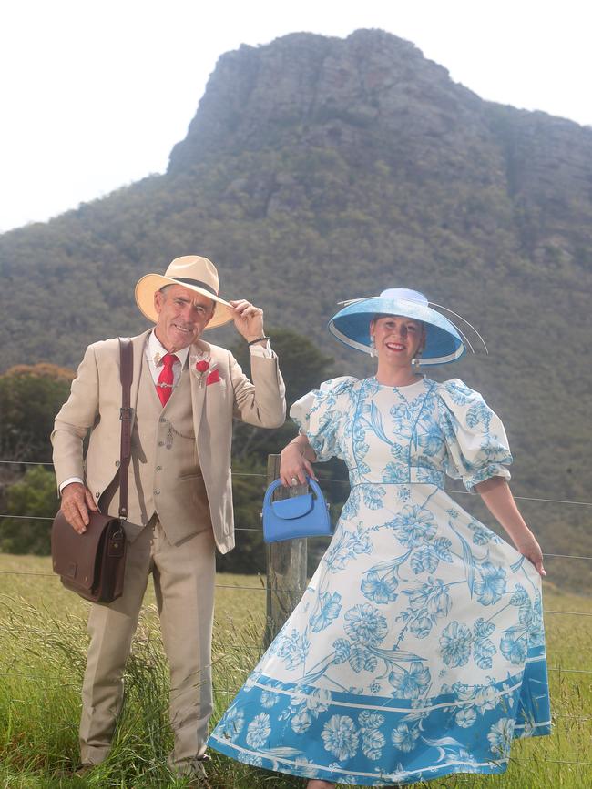 Fashions on the Field best suited classic racewear winner, Graham Walter, from Mornington Peninsula and best dressed classic race wear winner, Melanie Wade, from Horsham.