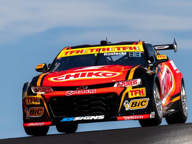 BATHURST, AUSTRALIA - OCTOBER 11: (EDITORS NOTE: A polarizing filter was used for this image.) Brodie Kostecki driver of the #1 Erebus Motorsport Chevrolet Camaro ZL1 during practice for the Bathurst 1000, part of the 2024 Supercars Championship Series at Mount Panorama, on October 11, 2024 in Bathurst, Australia. (Photo by Daniel Kalisz/Getty Images)