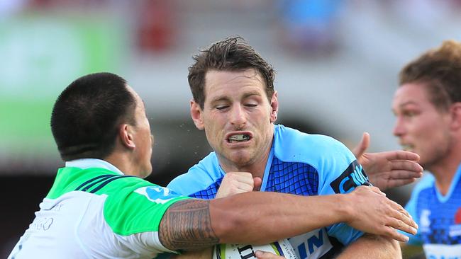 Bernard Foley of the Waratahs during the Highlanders trial match at Brookvale Oval.