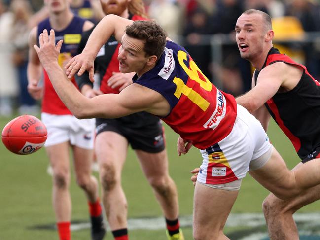 RDFL grand final: Riddell v Diggers Rest: Mitchell Brockwell of Diggers Rest on Sunday September 11th, 2022, in Romsey, Victoria, Australia.Photo: Hamish Blair