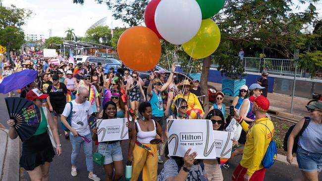 Thousands attended the 2023 Top End Pride March through Darwin City on Saturday, June 24. Picture: Pema Tamang Pakhrin