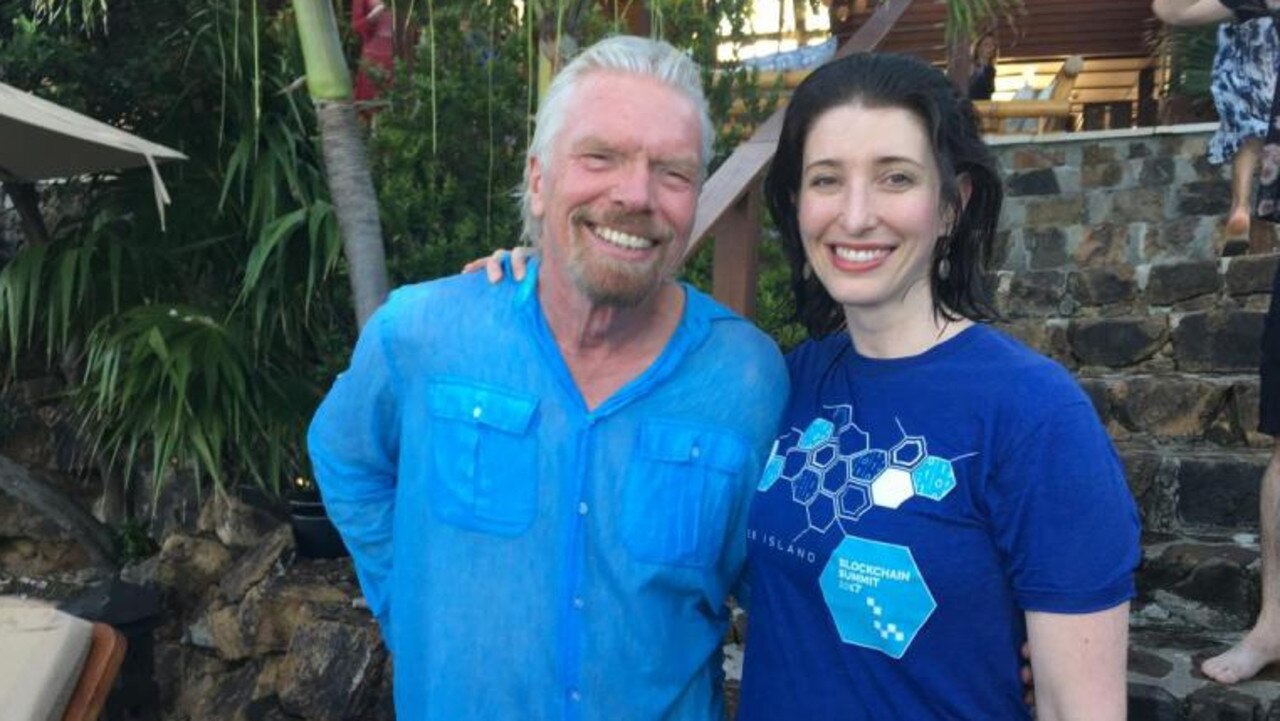 Power Ledger founder Jemma Green with Richard Branson.