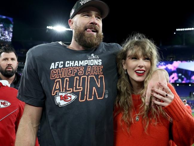 Travis Kelce could join girlfriend Taylor Swift in the entertainment industry. Picture: Getty Images