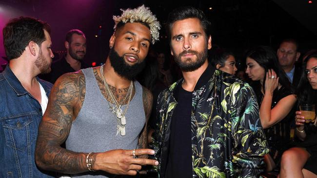 Odell Beckham parties with Kourtney Kardashian’s ex Scott Disick last week in Las Vegas.