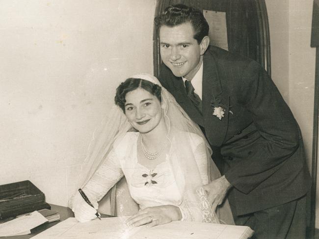 Gregory Smith's parents on their wedding day.