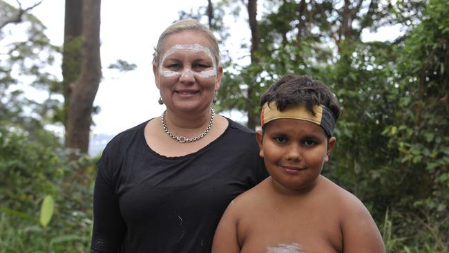 Amanda Donovan and Denzel Donovan are part of the The Wajaar Ngaarlu Dance Troupe. They perform at Sealy Lookout in Coffs Harbour as part of the Giingan Gumbaynggirr Cultural Experience. Photo: Tim Jarrett