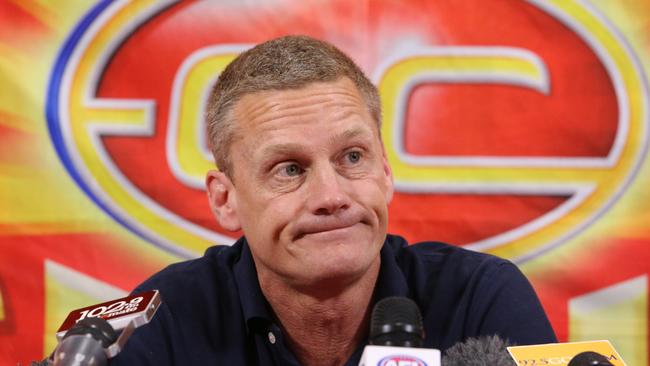 Guy McKenna was sacked as Suns coach in 2014. Picture: Luke Marsden