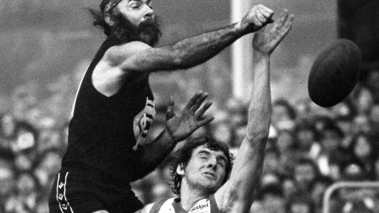 Donald McDonald takes on Carlton great Bruce Doull.