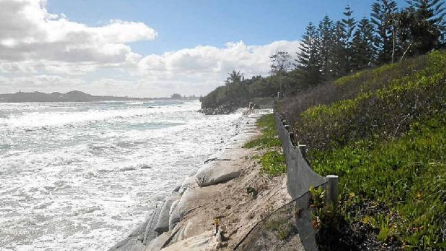 Belongil rock wall. Picture: John Vaughan