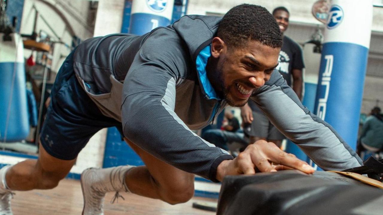 Anthony Joshua never stops training.