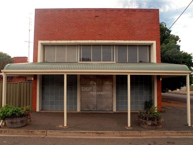 The former Snowtown bank where the where grim discovery was made in May 1999.