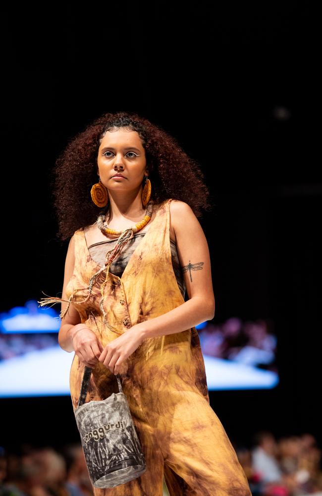 2024 Country to Couture at the Darwin Convention Centre showcases hand-designed First Nations fashion. Picture: Pema Tamang Pakhrin