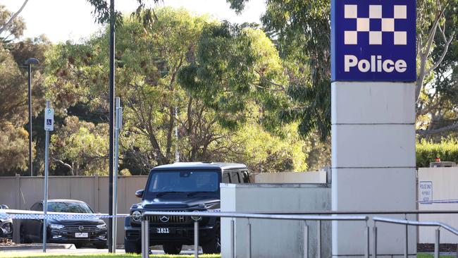 The stricken ex-bikie drove to a police station for help. Picture: Brendan Beckett