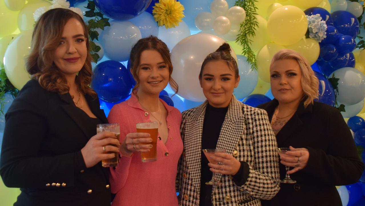 The Pascal &amp; Co ladies, Elle Weier, Emma Kucks, Savannah Buckley and Jami Austin at the Dalby Diehards Ladies Long Lunch 2022. Picture: Emily Devon.