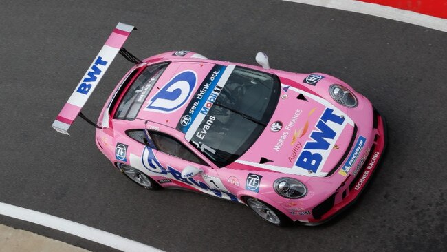 The pink Porsche of Jaxon Evans. Picture: Porsche, LMPR