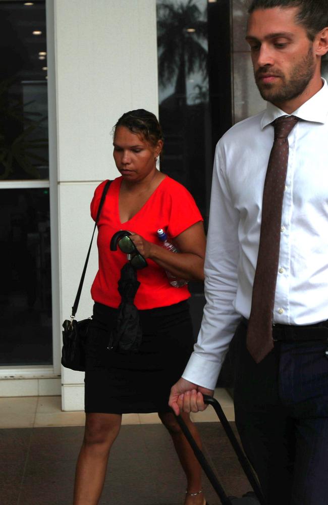 April Burbur has pleaded not guilty in the Supreme Court to negligently causing serious harm after her 11-year-old American bulldog Mastiff cross mauled Rhonda Matthews on Sunday April 9, 2022. Picture: Zizi Averill