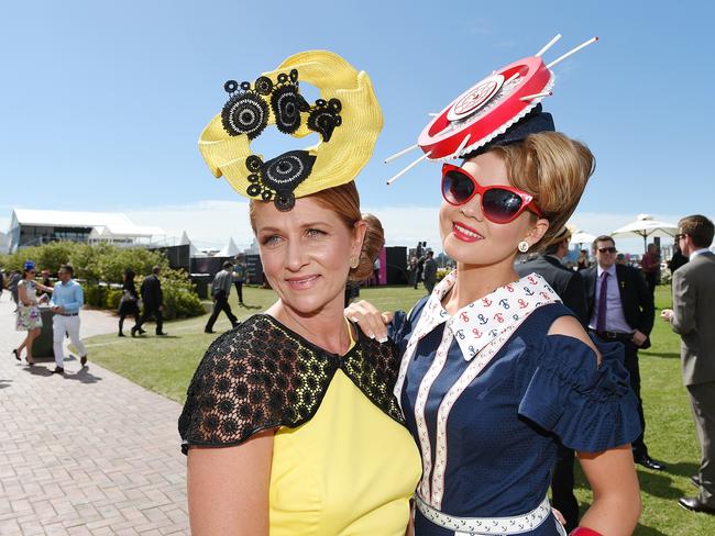 Linda and Gracyn Masterson at the 2014 Melbourne Cup. Picture: Jake Nowakowski