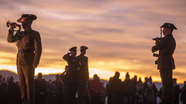 ANZAC Day Dawn Service at the Hobart Cenotaph. Picture: Chris Kidd