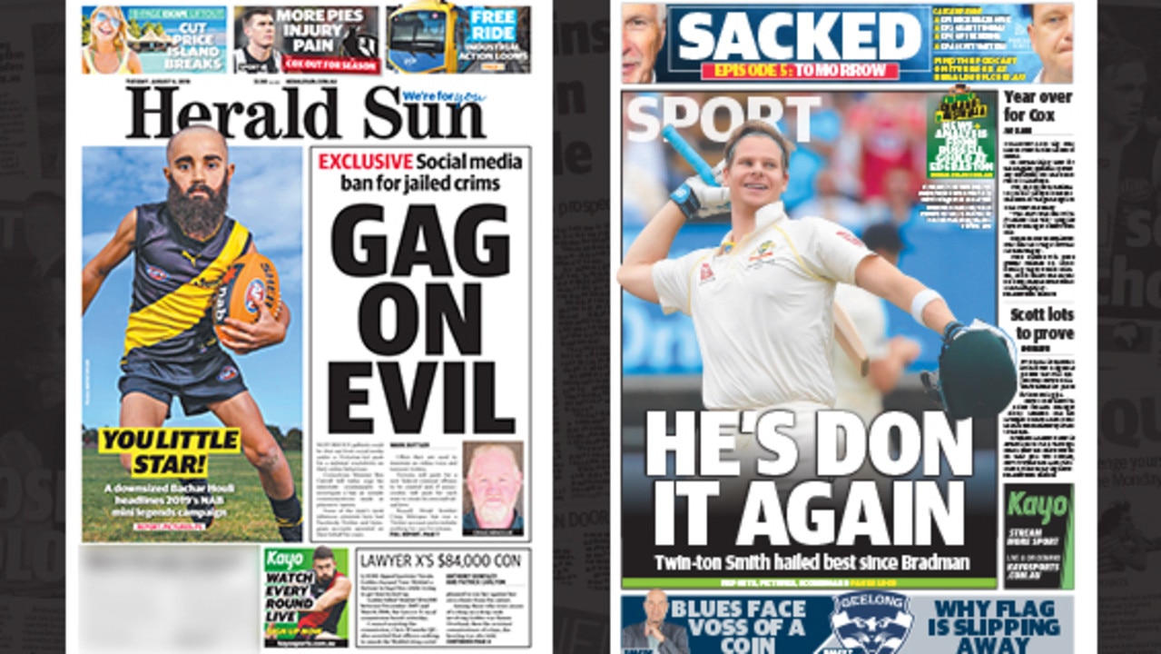 Herald Sun front page news Herald Sun