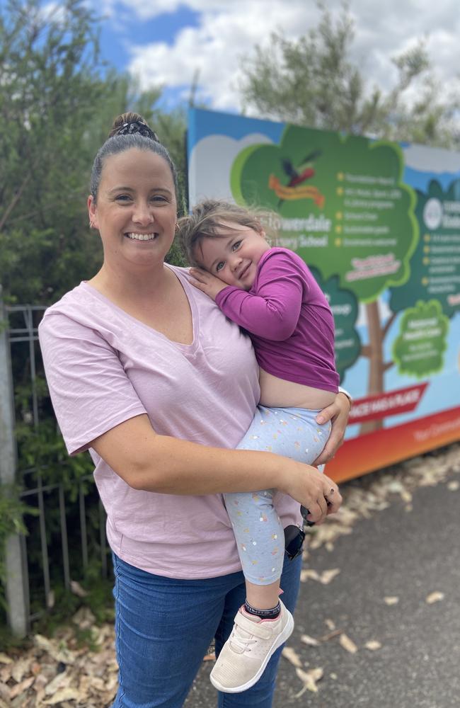 Nicole Hemming and Jasmine Hemming at Flowerdale Primary School. Picture: Kirra Grimes