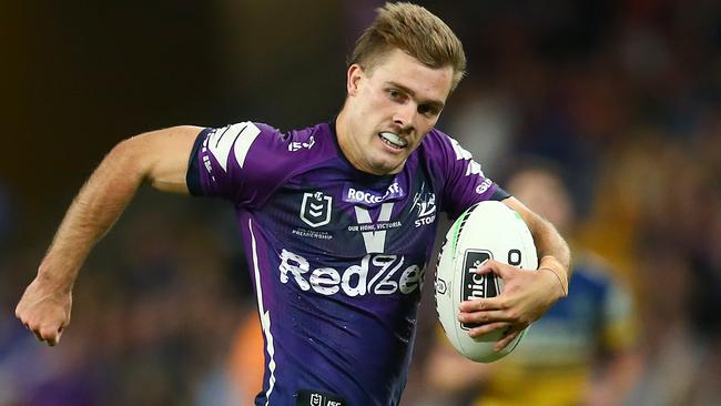 Ryan Papenhuyzen scored two tries and had his hand in three others as he produced one of his best ever performances. Picture: Getty Images.