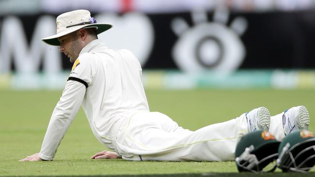 Michael Clarke remains plagued by back problems. Picture: Calum Robertson.