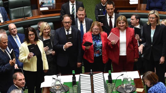 New MPs are sworn in on Tuesday. Picture: NCA NewsWire / Nicki Connolly