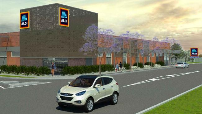 Artist’s impression of the Aldi supermarket at Salisbury.