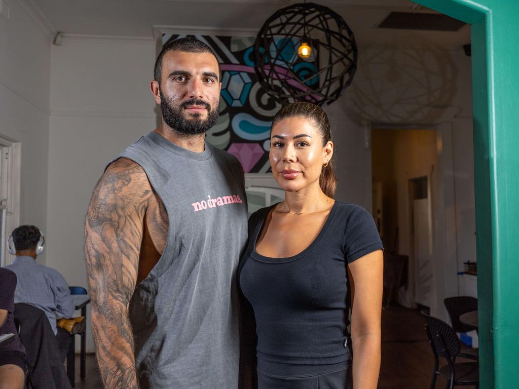 Alimentary Eatery owners Deeb and Andrea Milky at Jetty Road, Brighton. Picture: Ben Clark