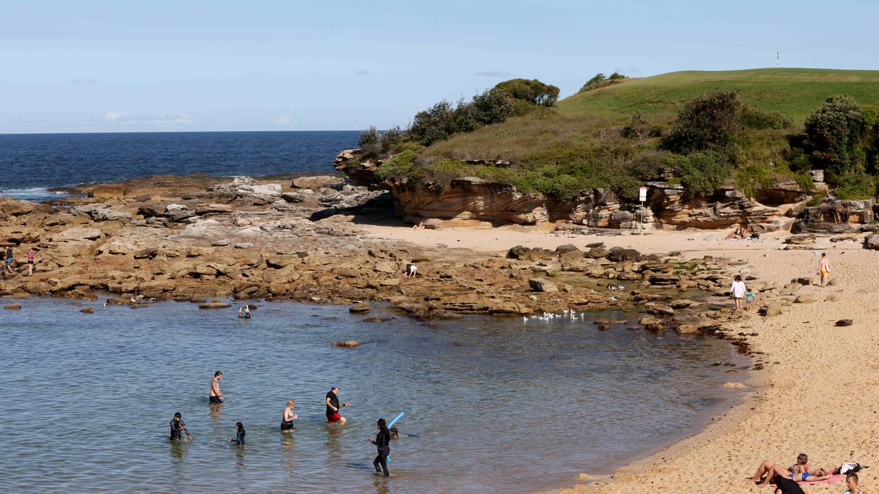 The rocky outcrops north and south of the cove are a popular spot for anglers, with many fish in the waters during this time of the year. Picture: Damian Shaw