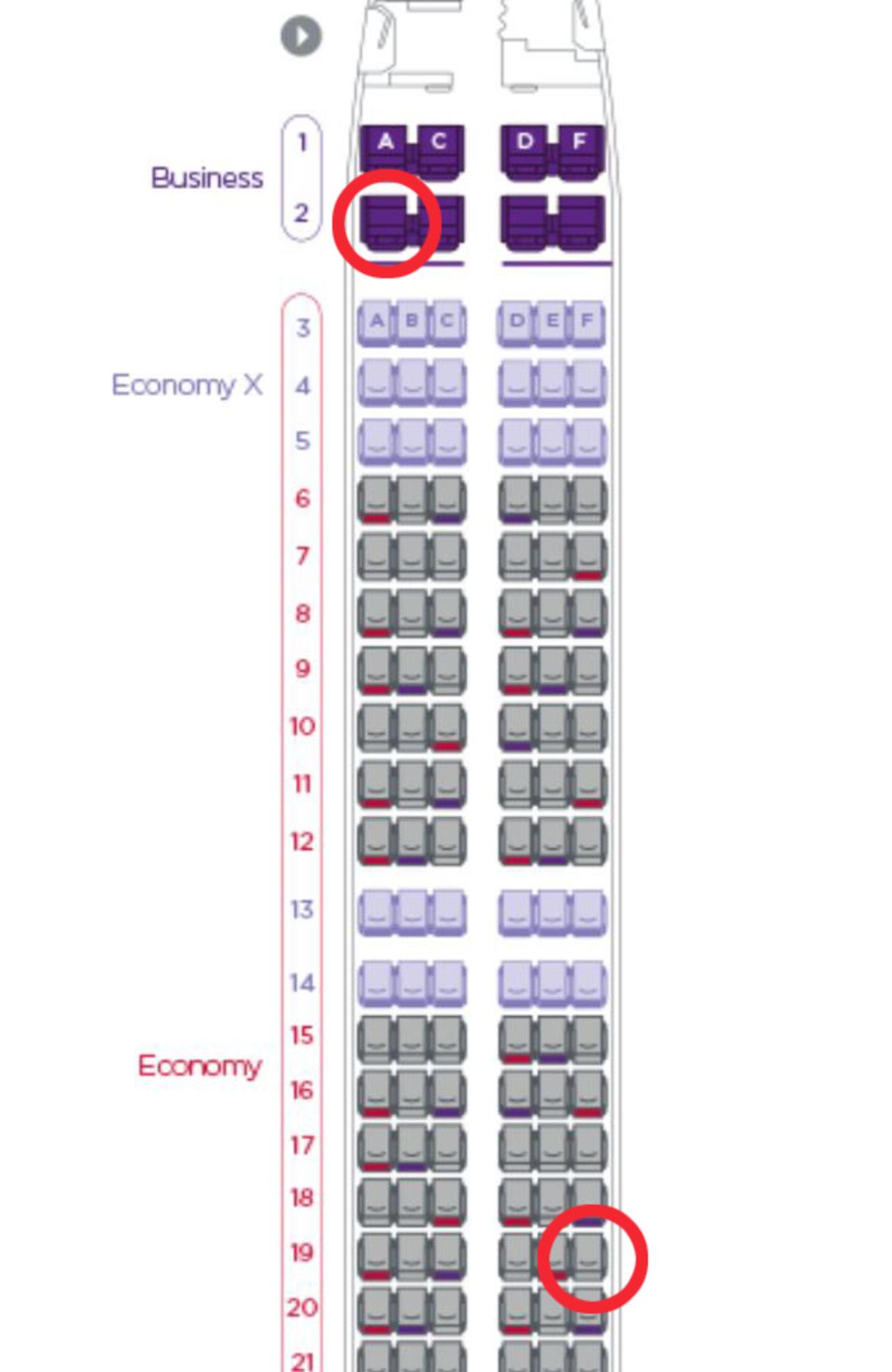 Virgin Australia Seat Map Virgin Australia: Why Seat Numbers 19F And 2A Are The Best Seats |  Escape.com.au