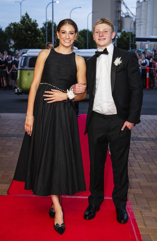 Isabella Kings and Ryan Grimes at Toowoomba Grammar School formal at Rumours International, Wednesday, November 15, 2023. Picture: Kevin Farmer