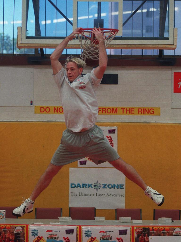 Melbourne Tiger Brett Rainbow was a multiple NBL slam dunk champion.