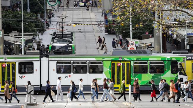 Visitors have returned to Melbourne’s CBD. Picture: Ian Currie